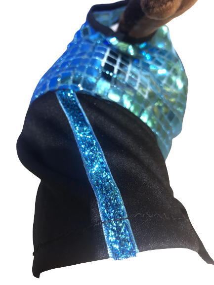 Image Tenue disco bleue pour peluche