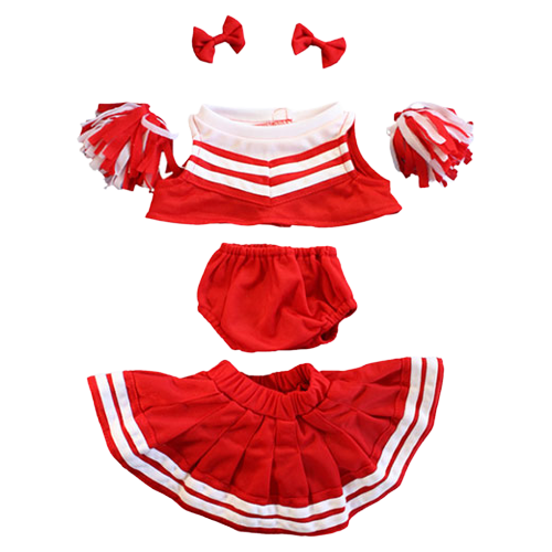 Image de Tenue cheerleader rouge pour peluche