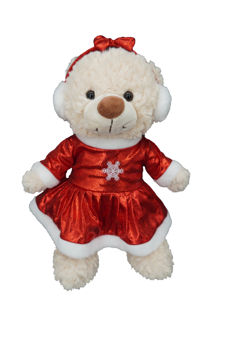 Image de Robe rouge d'hiver pour peluche